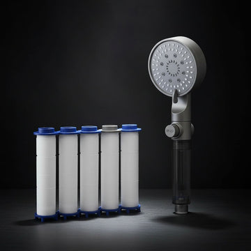 5-Mode High-Pressure Filtered Shower Head with Water-Saving Sprayer